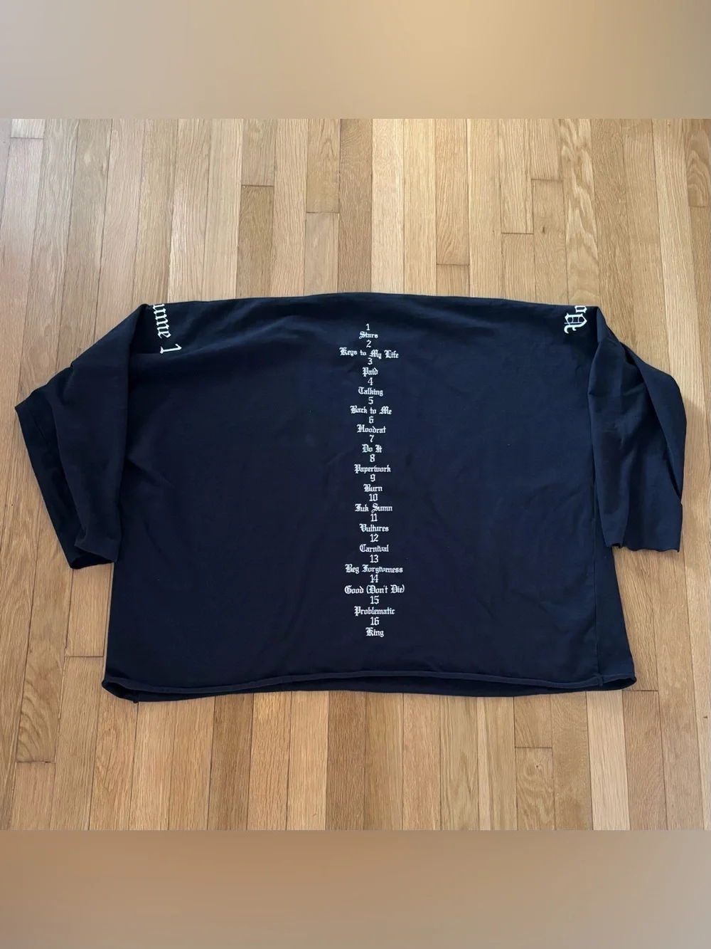 Kanye West Vultures Long Sleeve Shirt Black Size 3 YZY Ye Merch Large XL Boxy